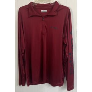 Columbia PFG Shirt Omni Shade‎ 1/4 Zip Pullover Mens Size Medium Long Sleeve